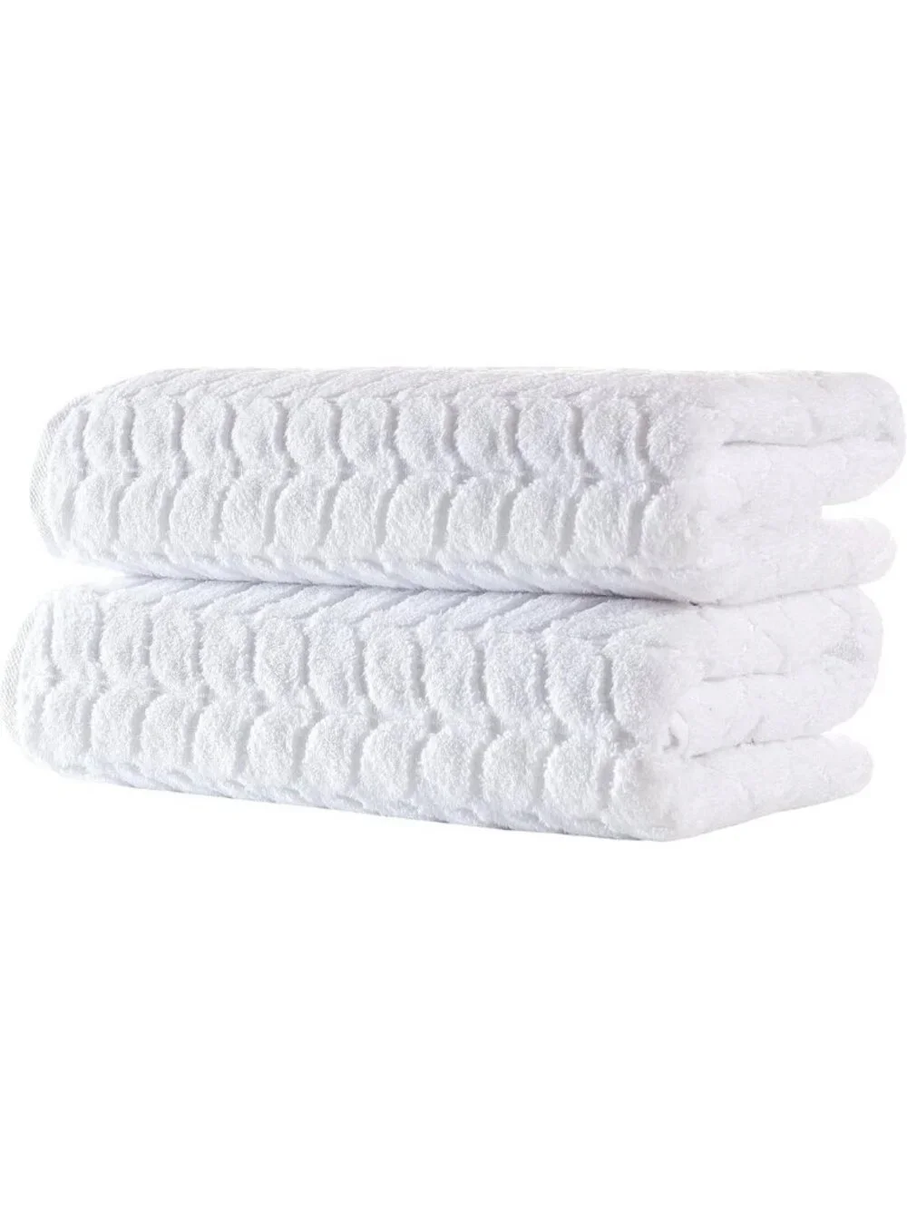 Luxury Turkish Cotton Bath & Hand Towels Set - Soft Plush Jacquard, 6 Pieces